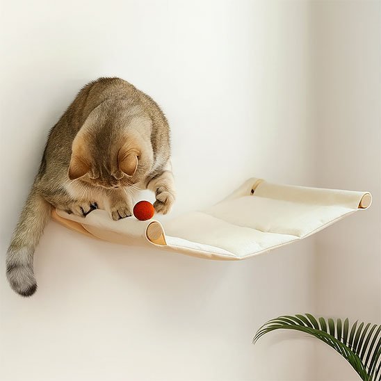 Hamac chat mural|bois & confort - Du Câlin Chat